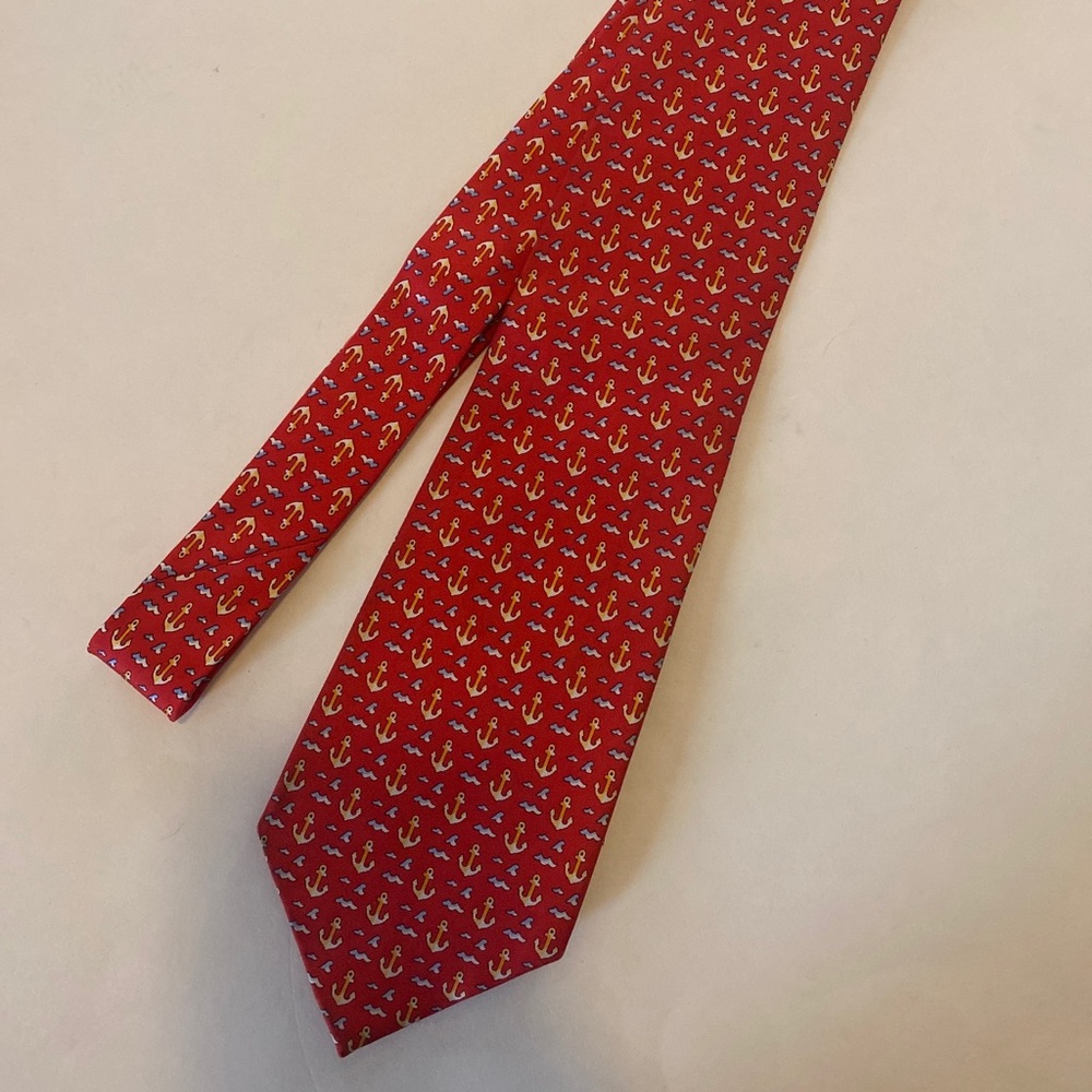 JOS A BANK Red Men’s 100% Silk Necktie Neck Tie $45 EUC
